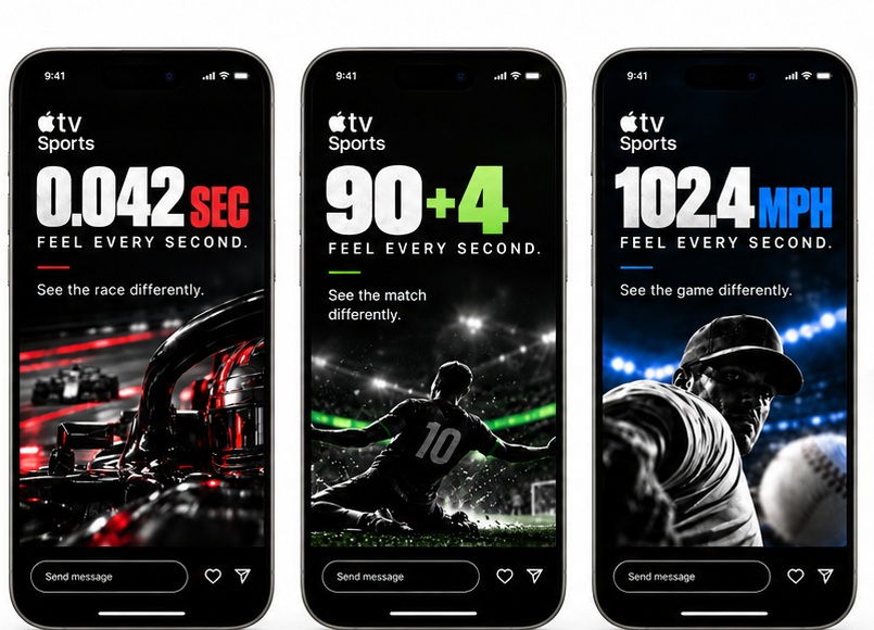 Apple TV Sports mobile campaign stories