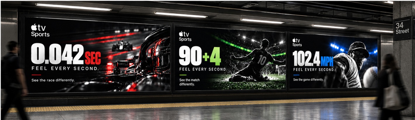 Apple TV Sports transit installation